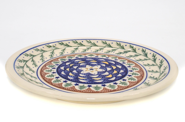 Farfurie intinsa, rotunda,  Festive Season, ceramica smaltuita, pictata manual, 24,0 cm [3]