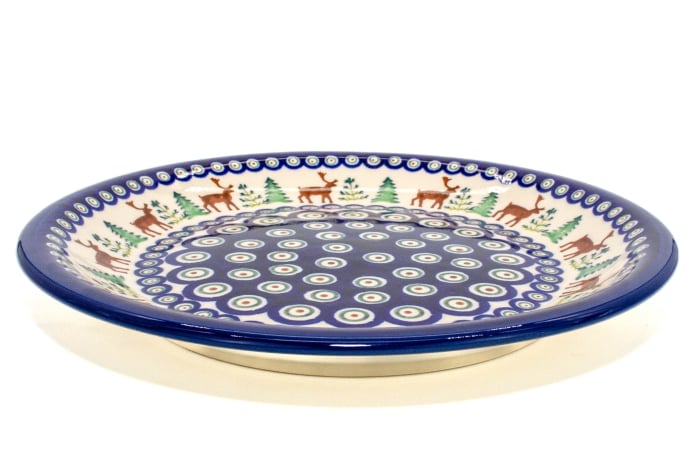 Farfurie intinsa, rotunda, Reindeer, ceramica smaltuita, pictata manual, 24,0 cm [3]