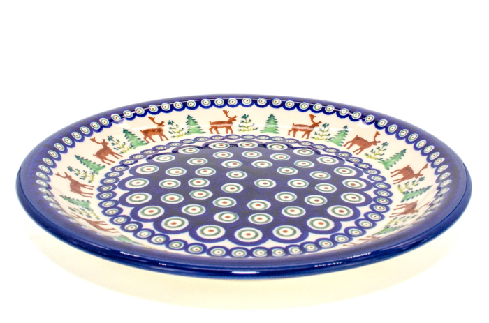 Farfurie intinsa, rotunda, Reindeer, ceramica smaltuita, pictata manual, 24,0 cm [5]