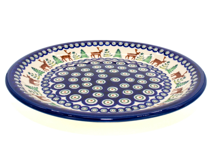 Farfurie intinsa, rotunda, Reindeer, ceramica smaltuita, pictata manual, 24,0 cm [4]