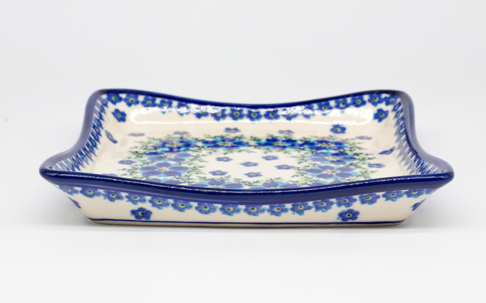 Farfurie patrata Blue Dream, ceramica smaltuita, pictata manual 19,0 x 19,0 cm [5]