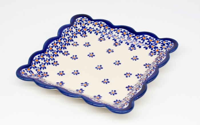 Set "welcome", 2 platouri servire, ceramica poloneza pictata manual [2]