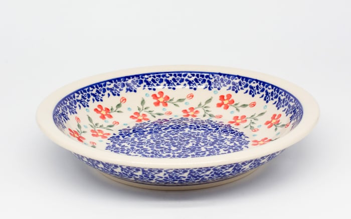 Farfurie rotunda adanca Floral Heaven, ceramica smaltuita, pictata manual, 22,2 cm [2]