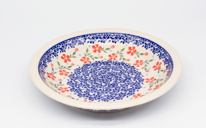 Farfurie rotunda adanca Floral Heaven, ceramica smaltuita, pictata manual, 22,2 cm [3]