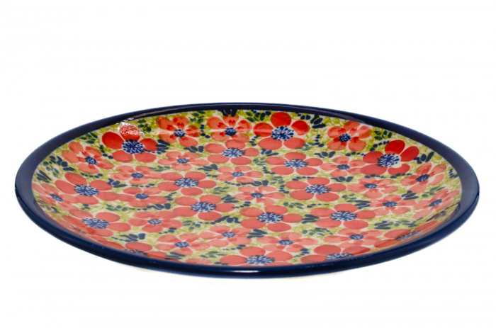 Farfurie rotunda intinsa Fire Poppies, ceramica smaltuita, pictata manual, 19,5 cm [3]