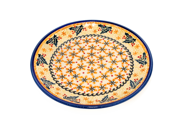 Farfurie rotunda intinsa Christmas Joy, ceramica smaltuita, pictata manual, 19,5 cm [2]