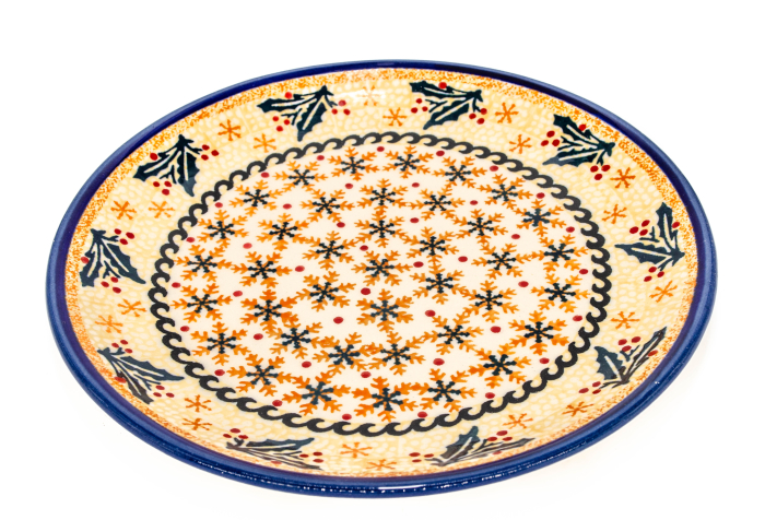 Farfurie rotunda intinsa Christmas Joy, ceramica smaltuita, pictata manual, 19,5 cm [4]