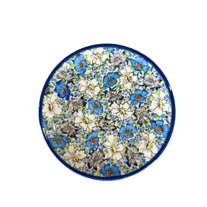 Farfurie desert, rotunda intinsa, Floral Beauty, ceramica smaltuita, pictata manual, 16.0 cm [3]