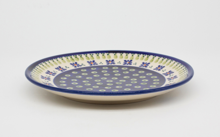 Farfurie rotunda intinsa Peacock Leaves, ceramica smaltuita, pictata manual, 19,5 cm [4]