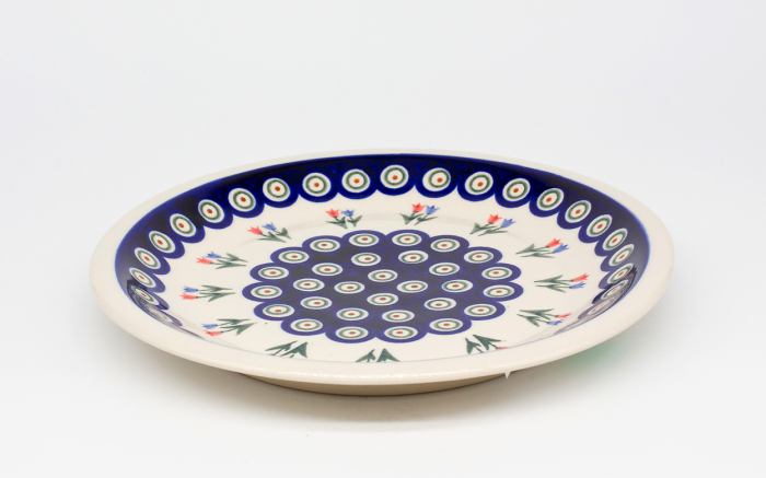 Farfurie rotunda intinsa Tulips Pair, ceramica smaltuita, pictata manual, 24,0 cm [2]