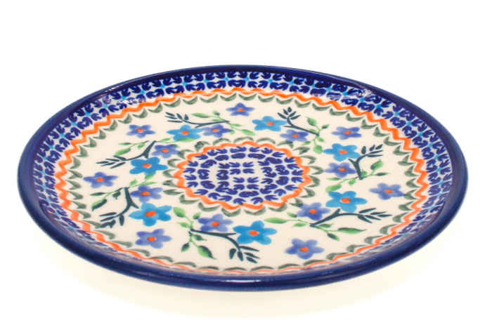 Farfurie rotunda mica Basket of Blue, ceramica smaltuita, pictata manual, 16,0 cm [3]