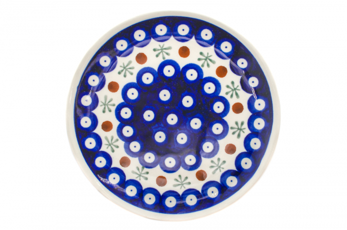 Farfurie rotunda mica Blue Eyes Festive, ceramica smaltuita, pictata manual, 16,0 cm [2]