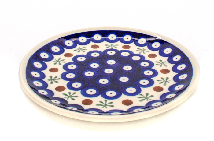 Farfurie rotunda mica Blue Eyes Festive, ceramica smaltuita, pictata manual, 16,0 cm [3]