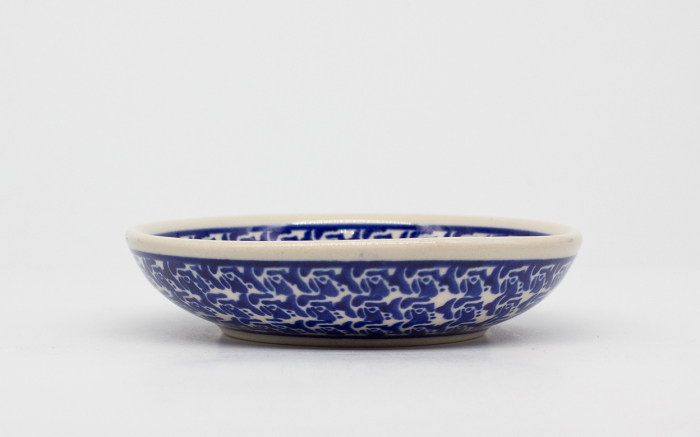 Farfurie rotunda mica Forget-me-nots, ceramica smaltuita, pictata manual, 11,8 cm [3]