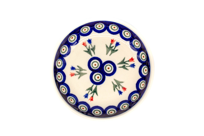 Farfurie rotunda mica Tulips Pair, ceramica smaltuita, pictata manual, 13,8 cm [3]