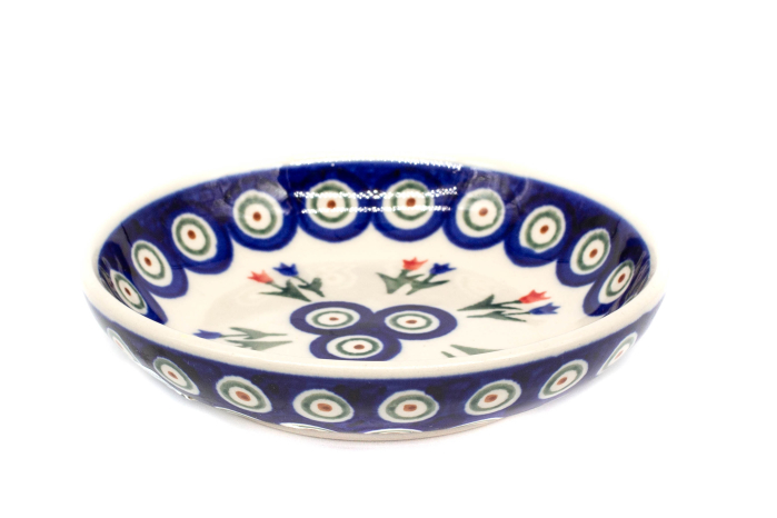 Farfurie rotunda mica Tulips Pair, ceramica smaltuita, pictata manual, 13,8 cm [2]