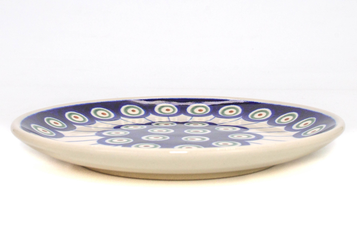Farfurie rotunda Peacock Eyes, pentru desert, ceramica smaltuita, pictata manual, 16,0 cm [3]