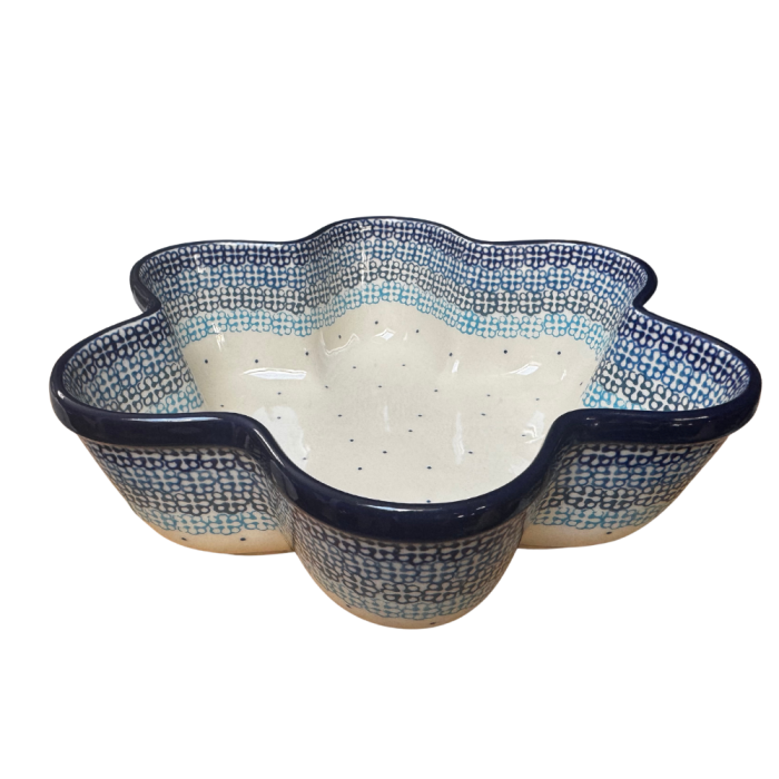 Formă de copt in forma de floare pentru paine / chifle pufoase/ tort /pasca  , Morning Glory, ceramica smaltuita, pictat manual, diametru 24,0cm [3]