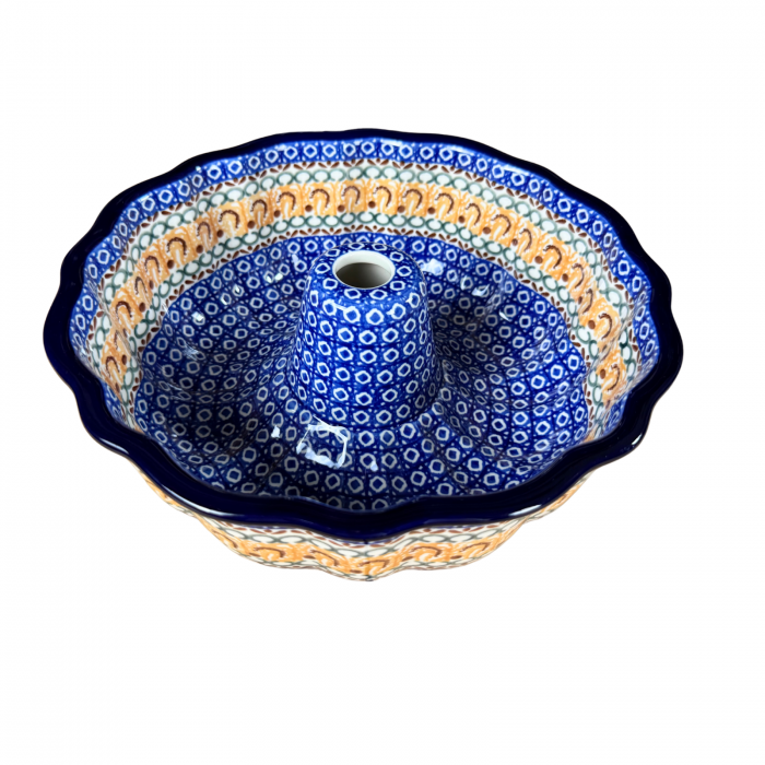Forma de copt Panettone, Morning Sunrise, ceramica smaltuita, pictat manual, diametru 27cm [8]
