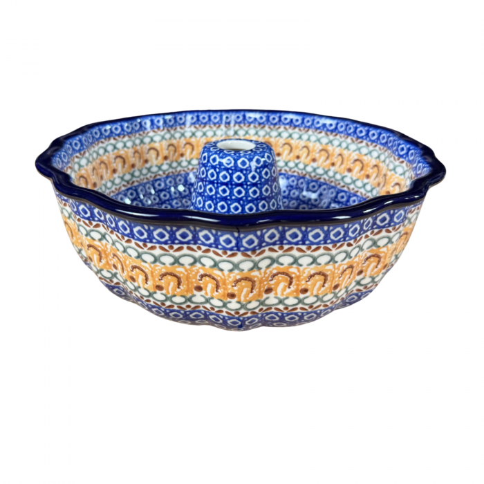 Forma de copt Panettone, Morning Sunrise, ceramica smaltuita, pictat manual, diametru 27cm [4]