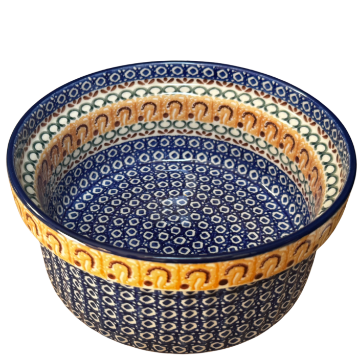 Formă pentru sufleu / vas ramekin , Morning Sunrise, ceramica smaltuita, pictat manual, diametru 20,5cm [3]