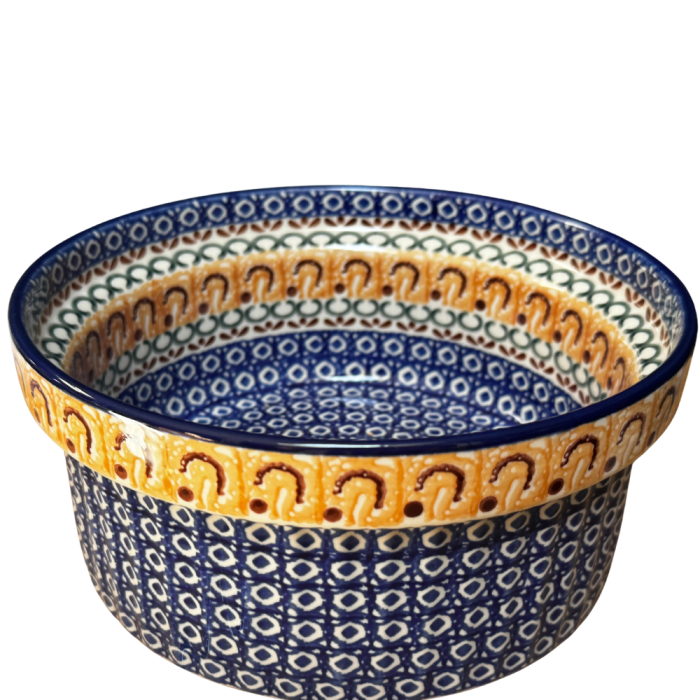 Formă pentru sufleu / vas ramekin , Morning Sunrise, ceramica smaltuita, pictat manual, diametru 20,5cm [2]