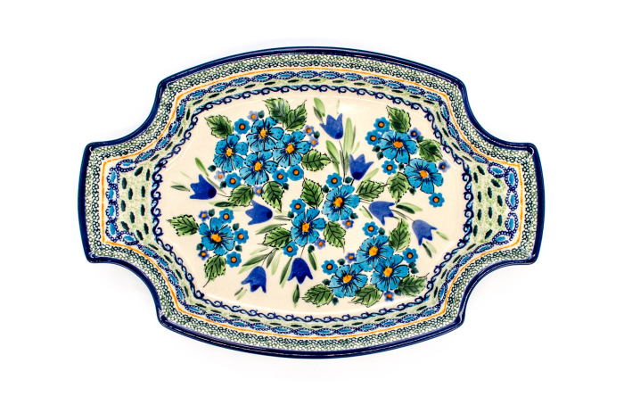 Fructiera Evangeline, ceramica smaltuita, pictata manual, 33,3 x 22,5 cm [2]