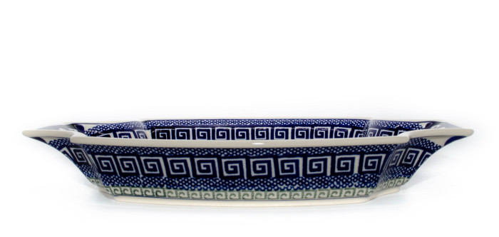 Fructiera Infinity, ceramica smaltuita, pictata manual, 33,3 x 22,5 cm [4]