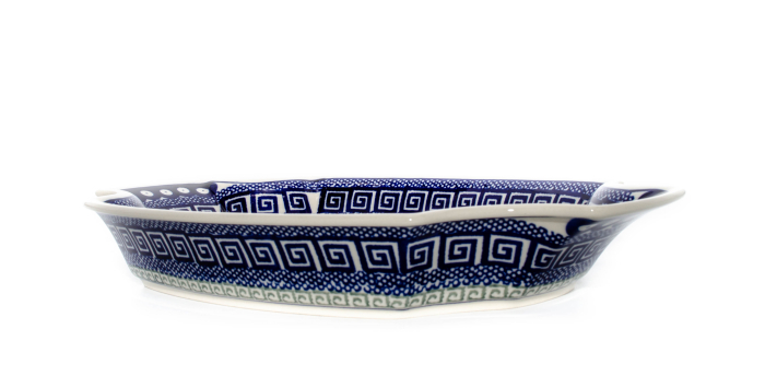 Fructiera Infinity, ceramica smaltuita, pictata manual, 33,3 x 22,5 cm [3]