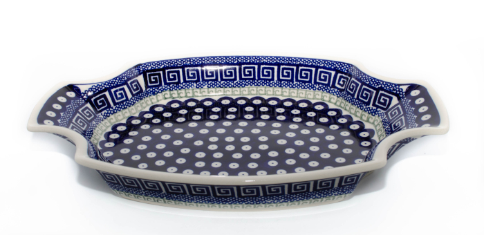 Fructiera Infinity, ceramica smaltuita, pictata manual, 33,3 x 22,5 cm [2]