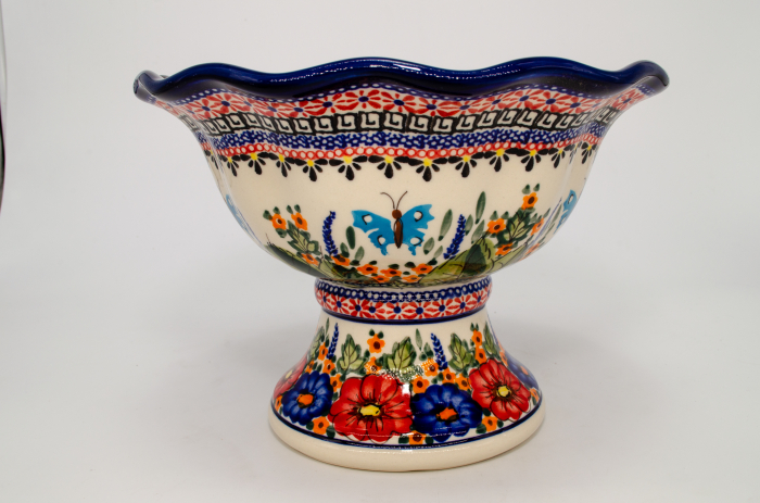 Fructiera Poppy Fountain, ceramica smaltuita, pictata manual, 17,0 x 24,0 cm, volum 1,5 L [2]