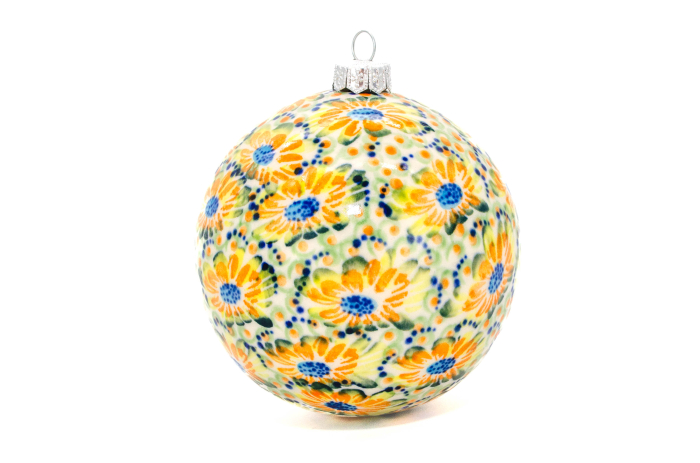Glob din ceramica Sunflower, ceramica smaltuita, pictata manual, 10,2 cm [2]