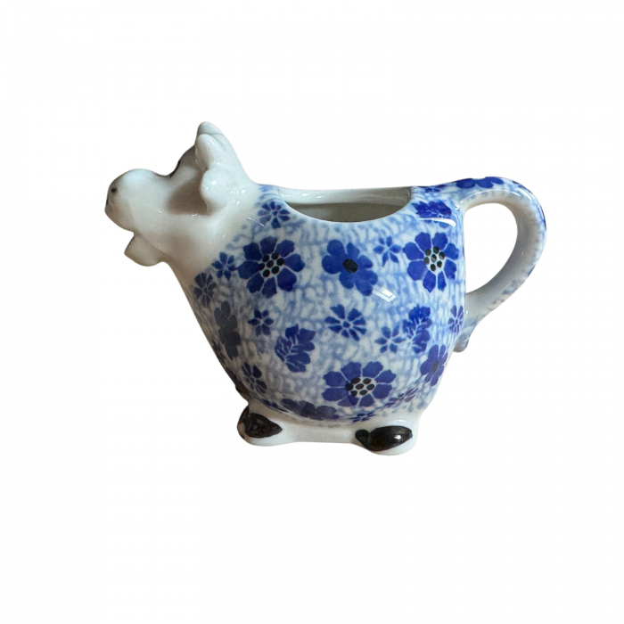Latiera "vacuta" Butterfly Dance, ceramica smaltuita, pictat manual, 160 ml [4]