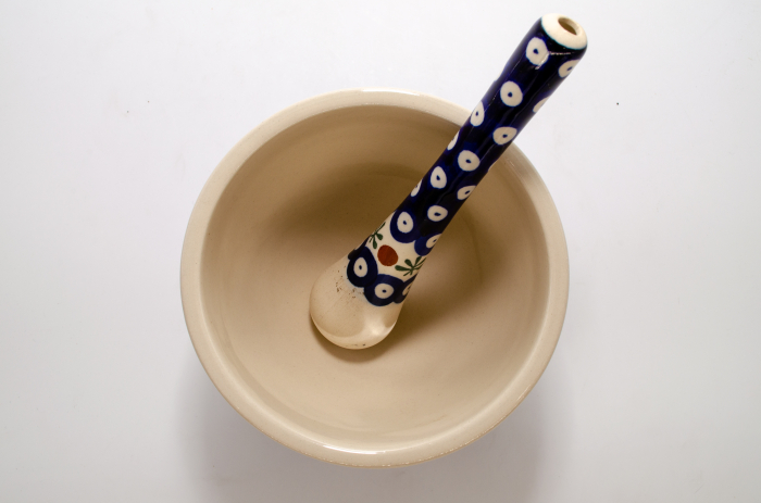 Mojar cu pistil Blue Eyes Festive, ceramica smaltuita, pictat manual, 10,3 x 14,0 cm, volum 0,65 L [4]