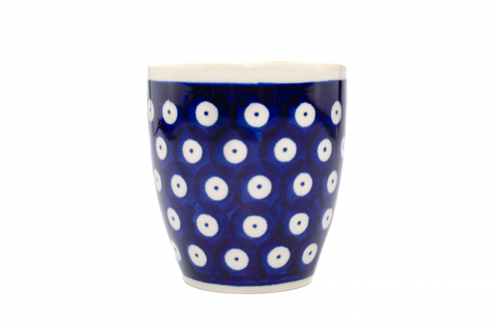 Pahar pentru ceai Blue Eyes, ceramica smaltuita, pictat manual, 180 ml [4]