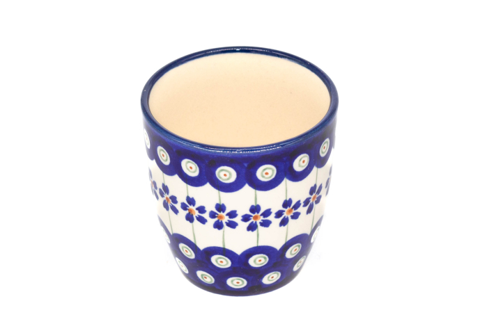 Pahar pentru ceai Floral Peacock, ceramica smaltuita, pictat manual, 180 ml [3]