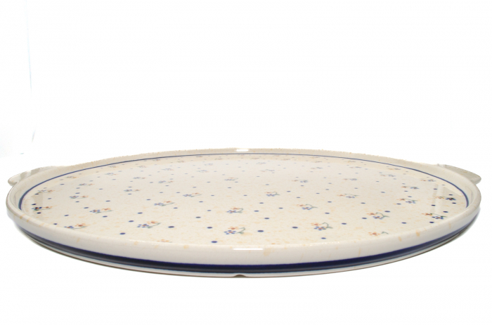 Piatra de copt Little Flowers, ceramica smaltuita, pictata manual, diametru 40,0 x43,0 cm [3]