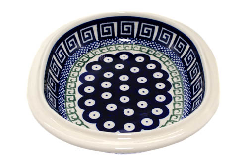 Platou / bol oval pentru servire Infinity, ceramica smaltuita, pictat manual, 15,0 x 18,0 cm [7]