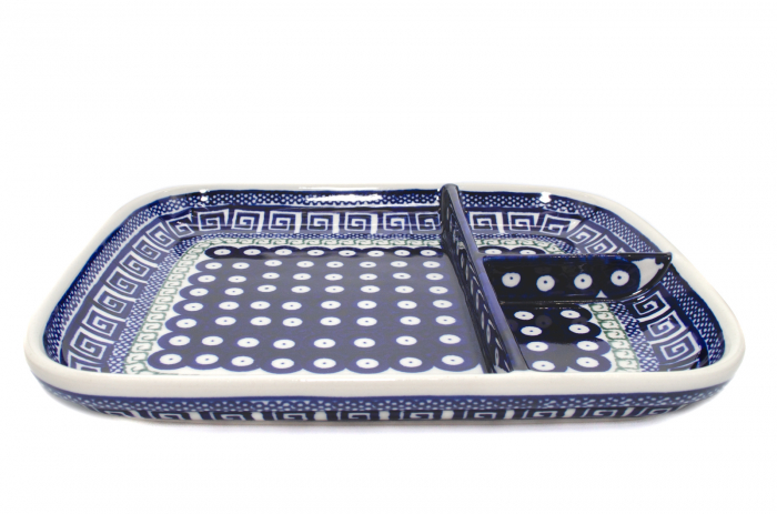 Platou ceramica Infinity, smaltuit, pictat manual, 25,0 x 21,0 cm [2]