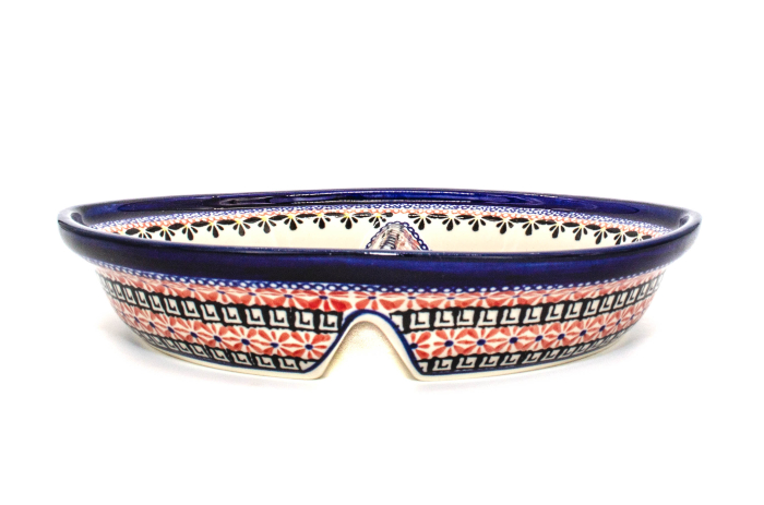 Platou ceramica Poppy Fountain, smaltuit, pictat manual, 26,0 x 22,9 cm [4]