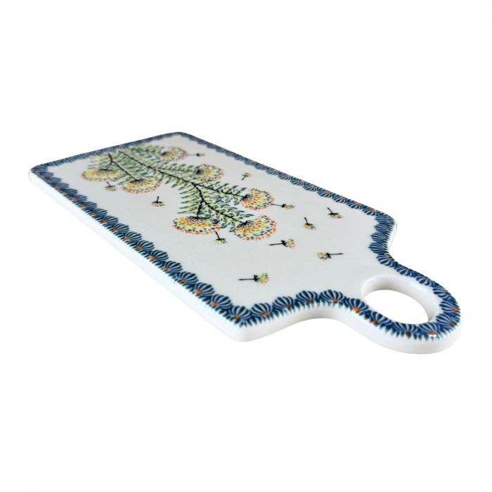 Platou dreptunghiular pentru branzeturi Floral Field , ceramica smaltuita, pictat manual, 14,3 x 28,5 cm [2]