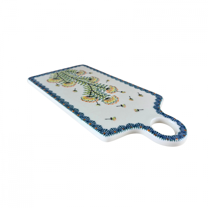Platou dreptunghiular pentru branzeturi Floral Field , ceramica smaltuita, pictat manual, 14,3 x 28,5 cm [4]
