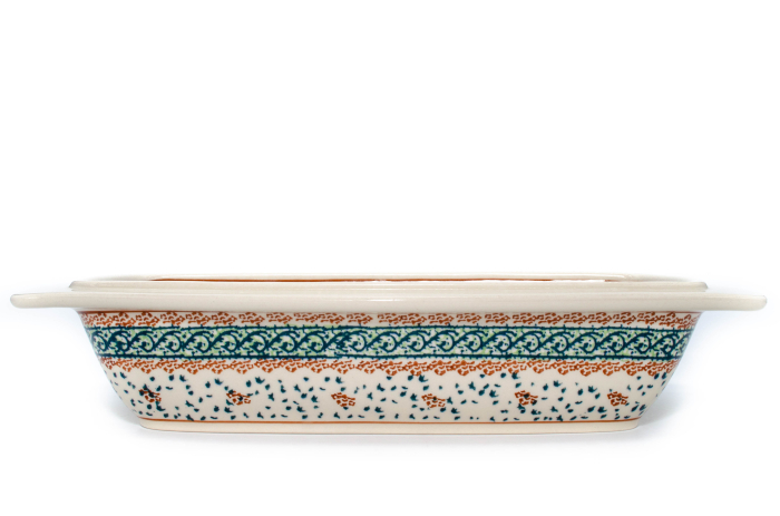 Platou dreptunghiular pentru servire, Garden in the Wind ceramica smaltuita, pictat manual, 18,5 x 36,0 cm, volum 1,5 L [4]