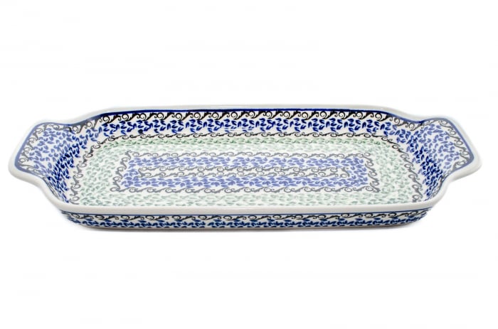 Platou dreptunghiular pentru servire Sweet Dreams, ceramica smaltuita, pictat manual, 14,8 x 33,4 cm [4]