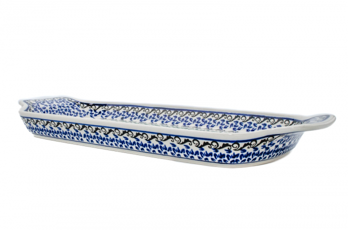 Platou dreptunghiular pentru servire Sweet Dreams, ceramica smaltuita, pictat manual, 14,8 x 33,4 cm [6]