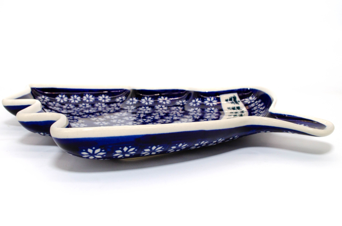 Platou in forma de brad Christmas Tree, ceramica smaltuita, pictata manual, 31,50 x 27,8 cm [2]