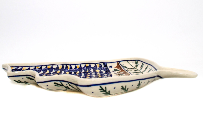 Platou in forma de brad Festiv Season, ceramica smaltuita, pictata manual, 31,50 x 27,8 cm [5]