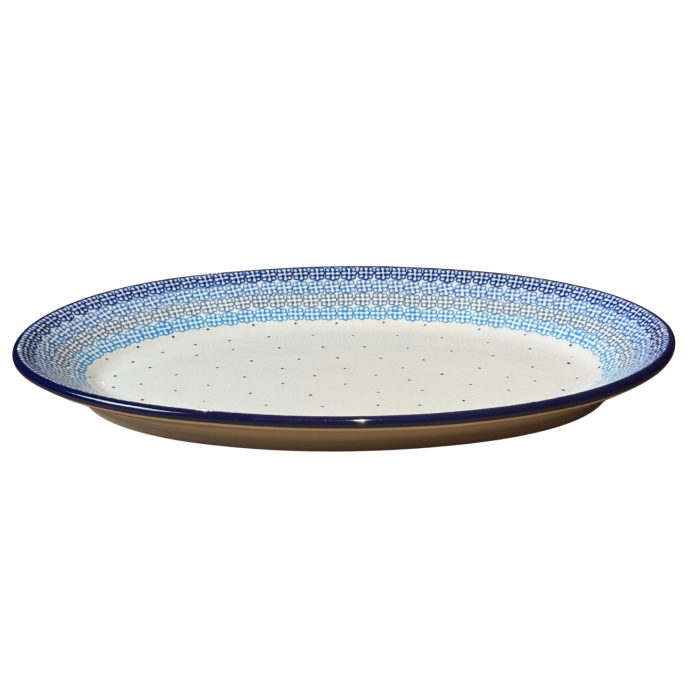 Platou oval, lung, pentru servire Morning Glory, ceramica smaltuita, pictat manual, 22,0 x 37,5 cm [4]