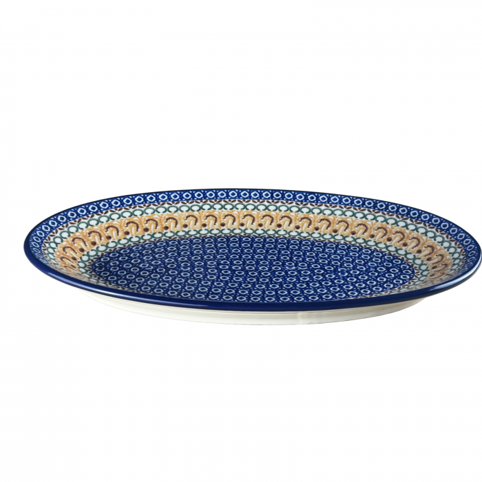Platou oval, lung, pentru servire Morning Sunrise, ceramica smaltuita, pictat manual, 22,0 x 37,5 cm [5]