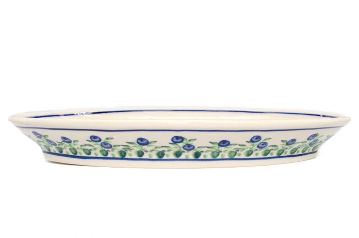Platou oval pentru servire Berries, ceramica smaltuita, pictat manual, 15,7 x 27,0 cm [6]